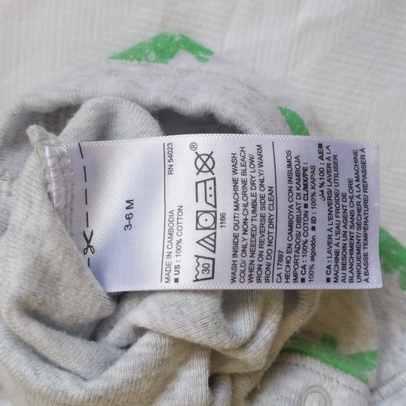 old navy dinosaur short sleeve bodysuit diaper shirt 3-6 months baby - Picture 6 of 6